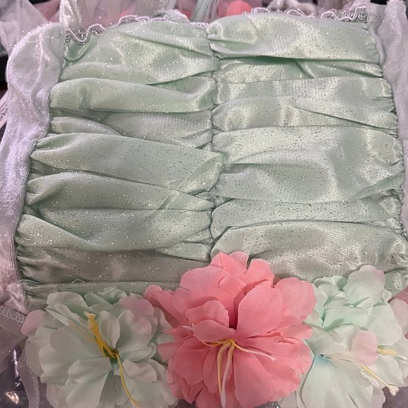 NWT Fairy Costume Dress for Girls, Green Princess Flower Girl Dress, Tutu Dress - Picture 10 of 10